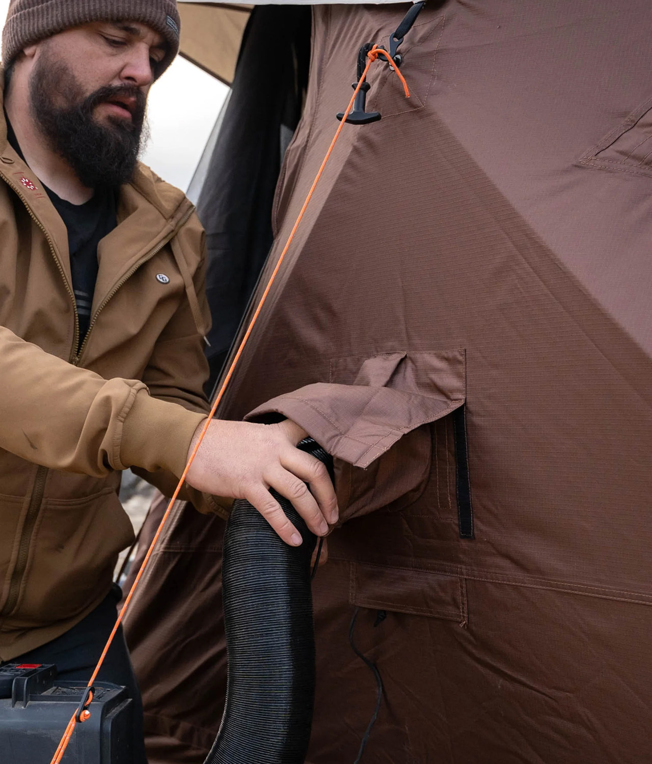The Gazelle Backcountry tent has two HVAC ports