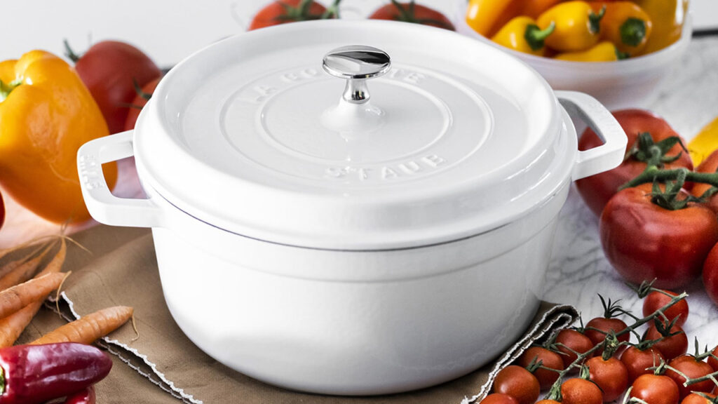 Grab This French Cast Iron Cocotte with Self-Basting Lid That Creates Rainforest Effect — Now 49% Off