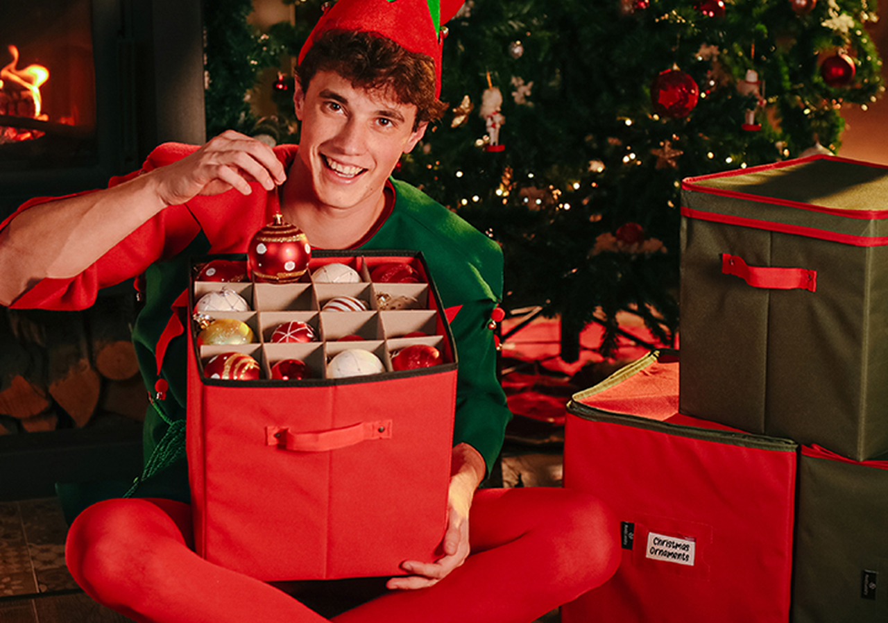 Handy Laundry Christmas Ornament Storage