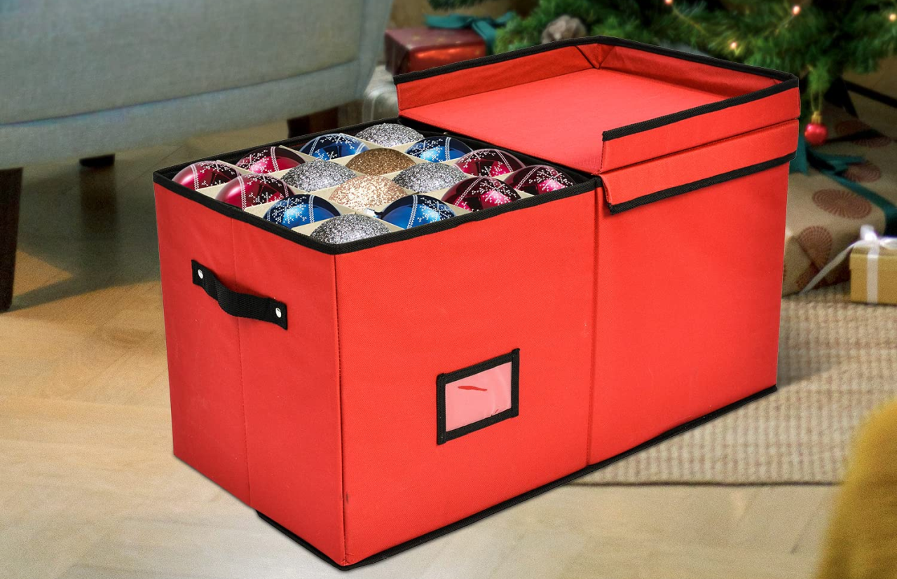 Holiday Cheer Premium Christmas Ornament Storage