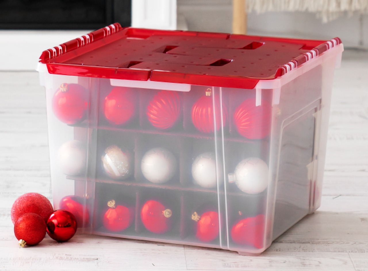 IRIS USA Ornament Storage Box