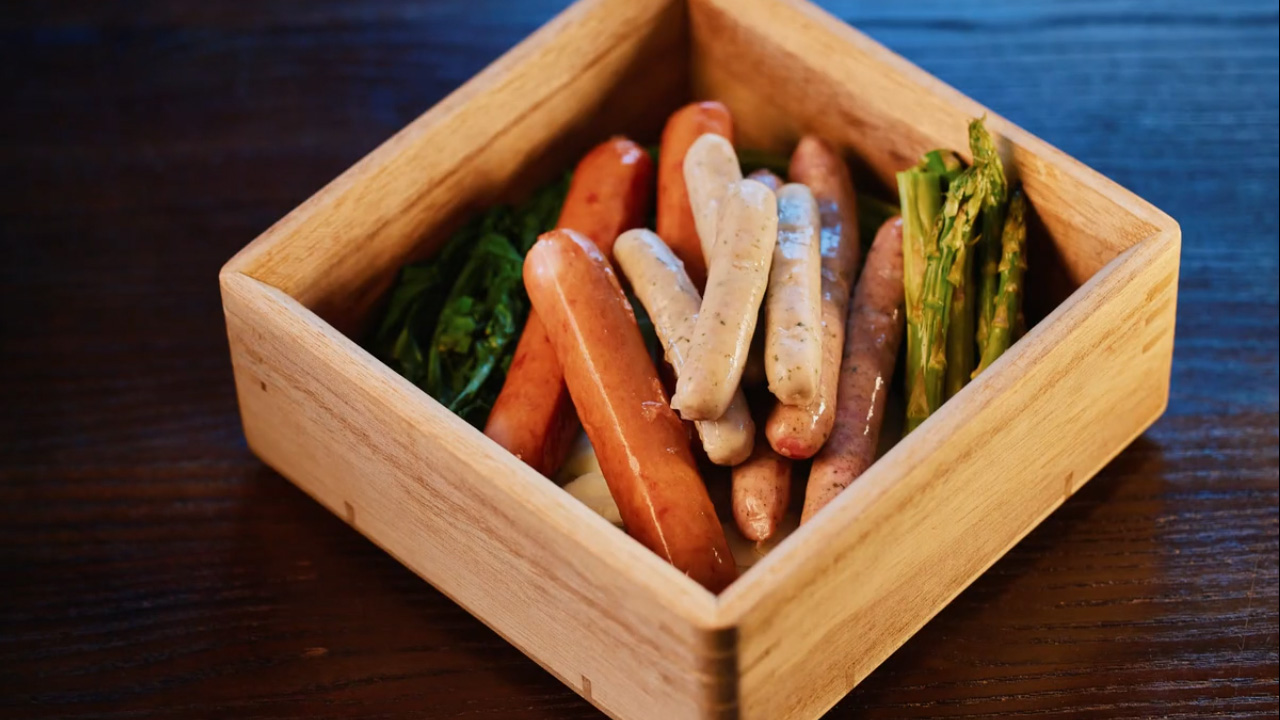 You can cook sausages in the steamer as well
