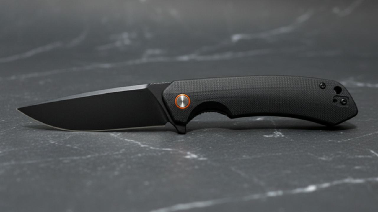 Knight Fang Titanium EDC Knife has smooth one-hand opening mechanism