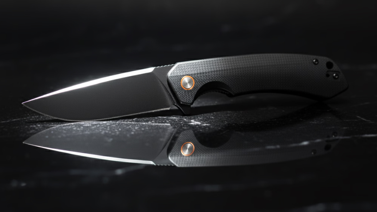 Knight Fang Titanium EDC Knife has smooth one-hand operation
