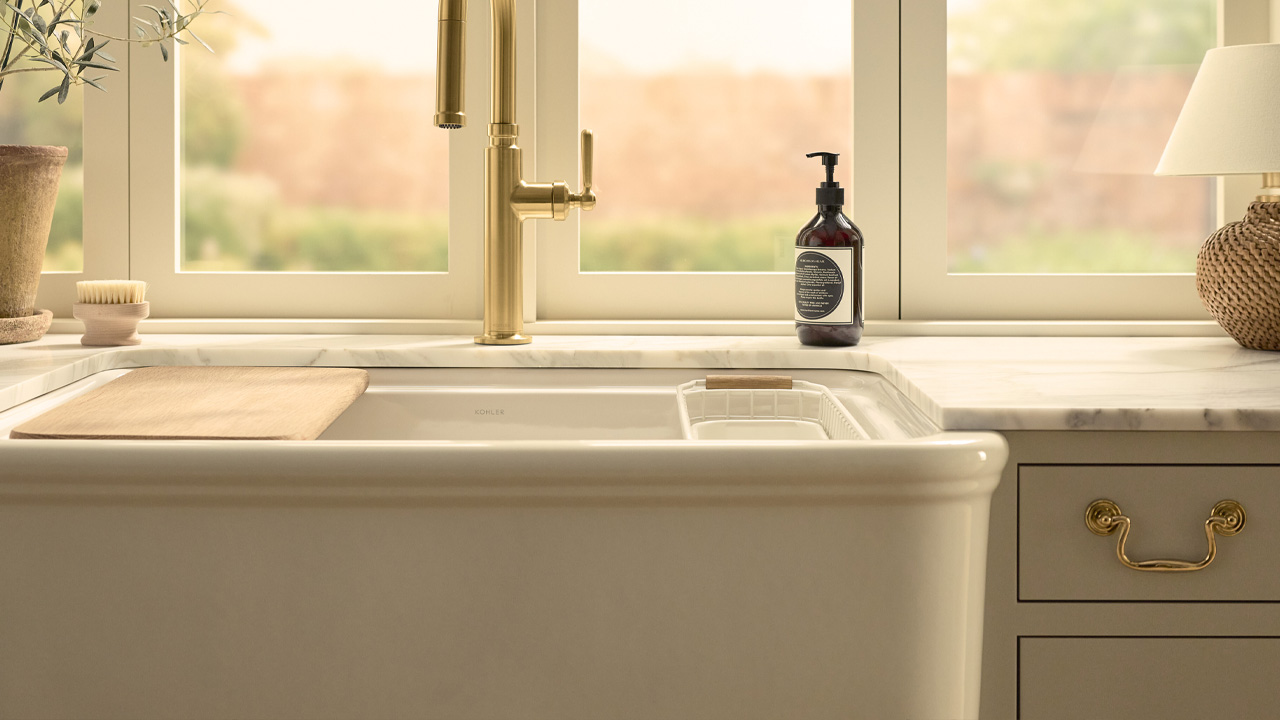 Kohler Audrine Kitchen Sink with additional accessories