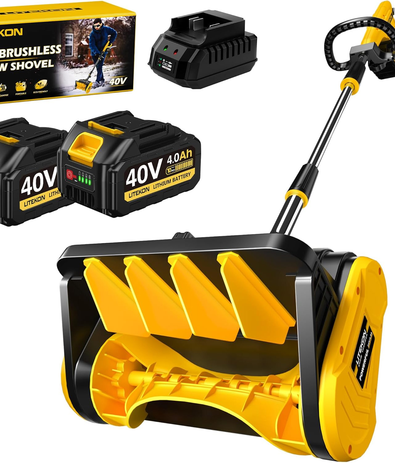 LITEKON Cordless Snow Shovel