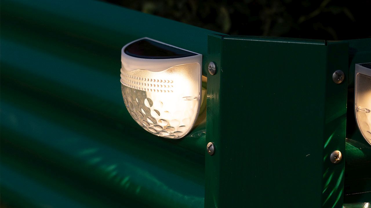 LandGuard Garden - 24-Inch Rectangular Galvanized Raised Garden Beds+2 Solar Lights 1