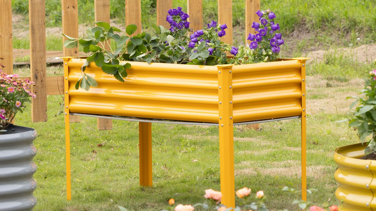 LandGuard Garden - Galvanized Raised Garden Bed with Legs