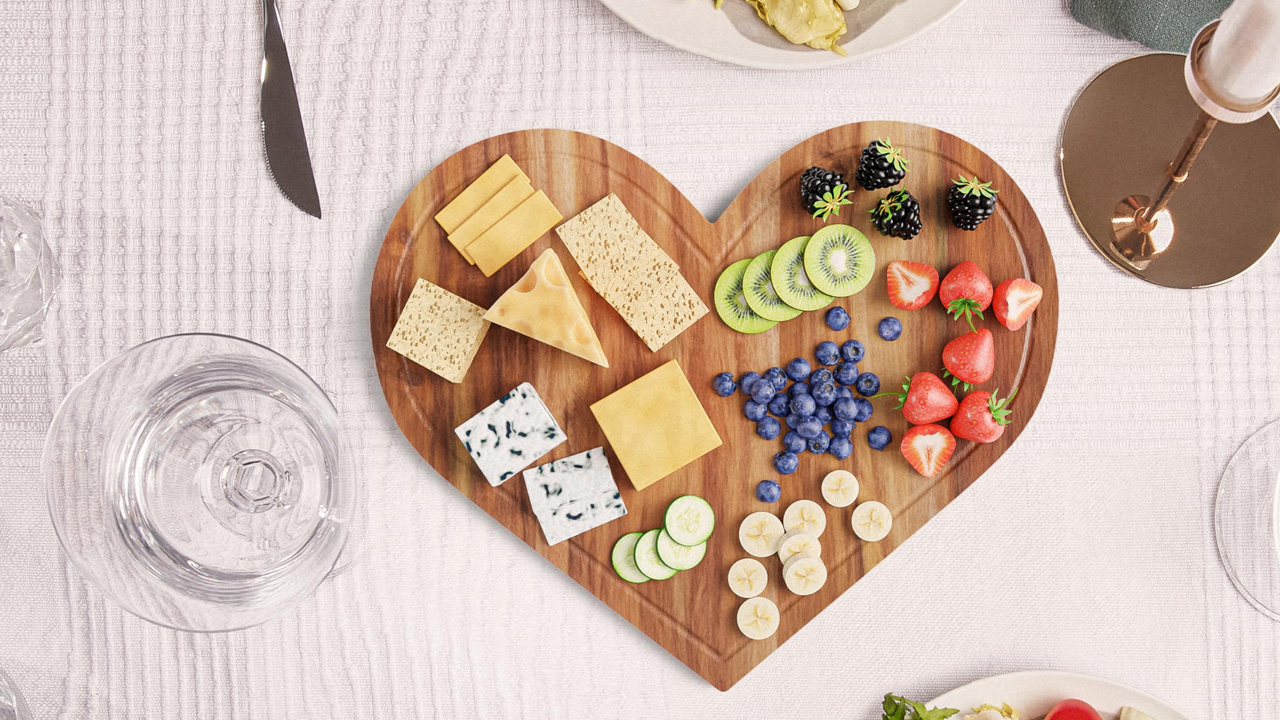 Large Heart Charcuterie Board