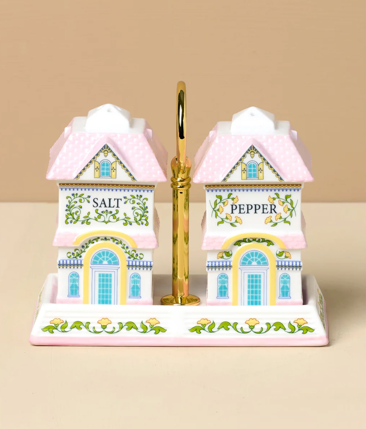 Lenox Spice Village Salt and Pepper with tray