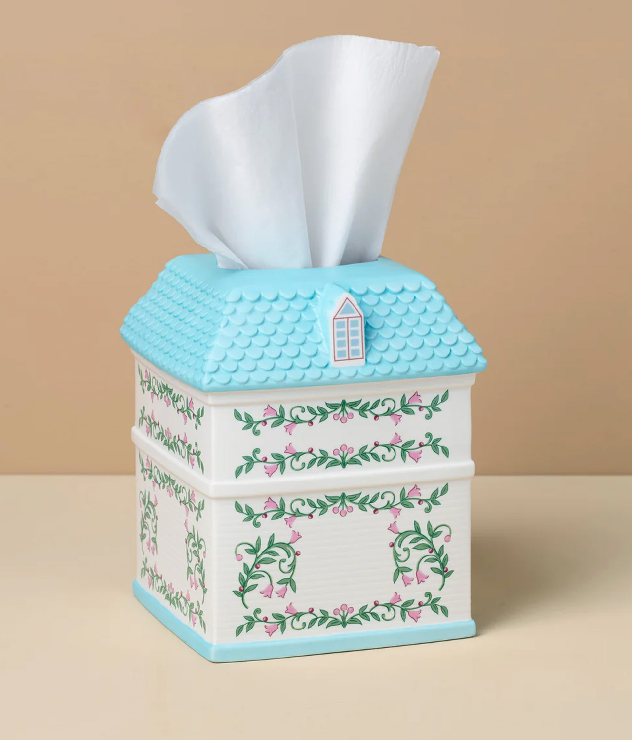 Lenox Spice Village Tissue Box Holder has beautiful floral motifs