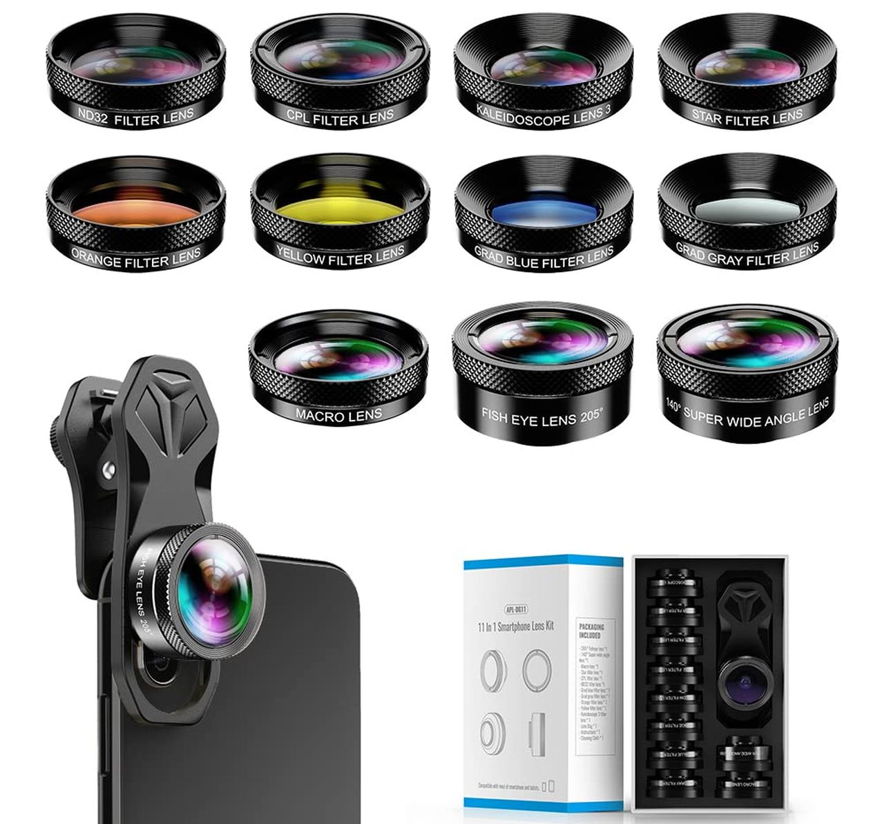 MIAO LAB 11 in 1 Phone Camera Lens Kit