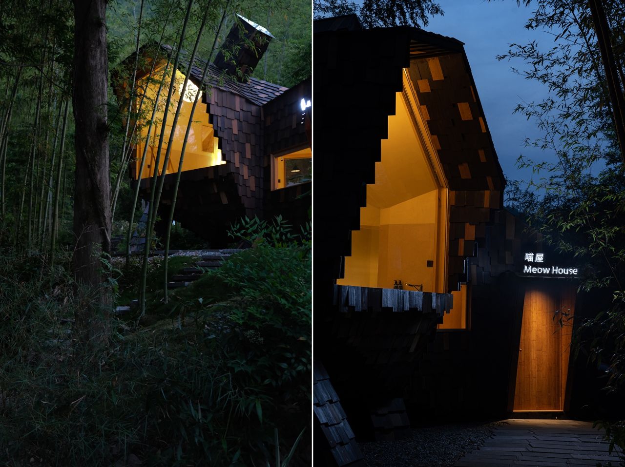 Meow House by JumpingHouseLab in China Blends Into Landscape and Frames Outside Views