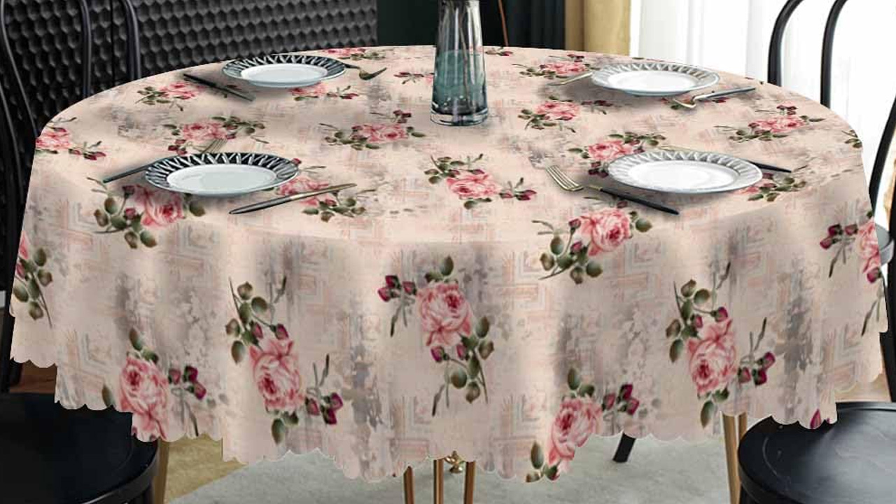 Pink Rose Tablecloth