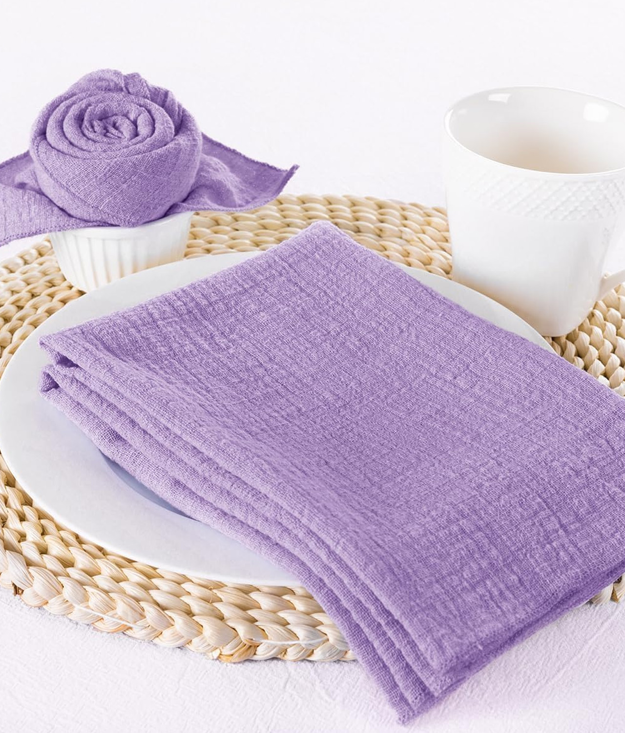 Purple Lavender Cloth Napkin Set of 6