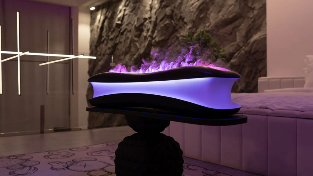 Pyrox Fireplace Creates Surreal Flames From Water, But There’s a Catch Pyrox Water Powered Fireplace