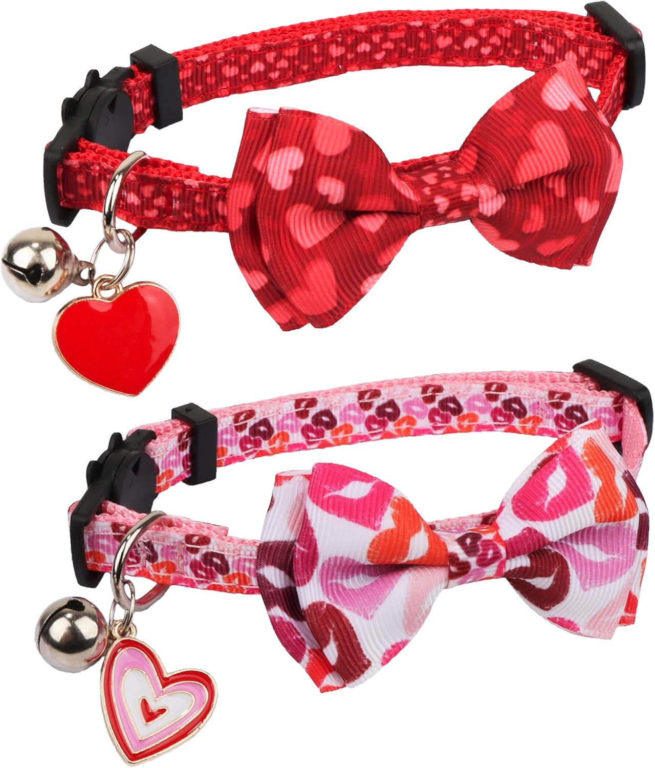 Red Pink Heart Valentine Collar