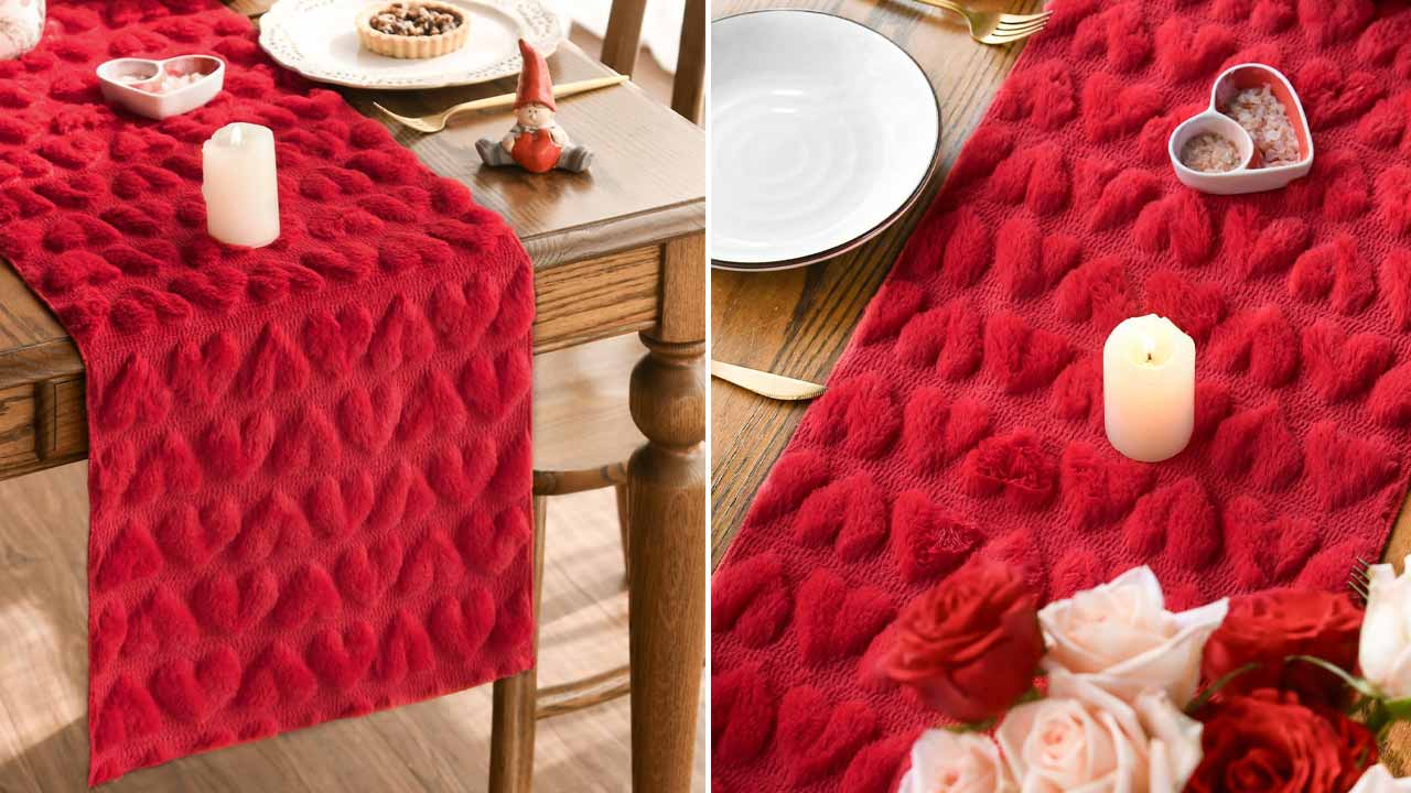 Red-Soft-Plush-Valentines-Day-Table-Runner