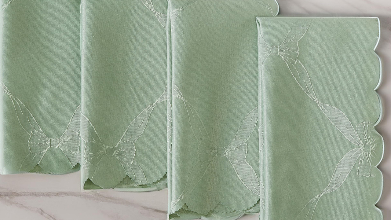 Sage Green Square Fabric Napkins