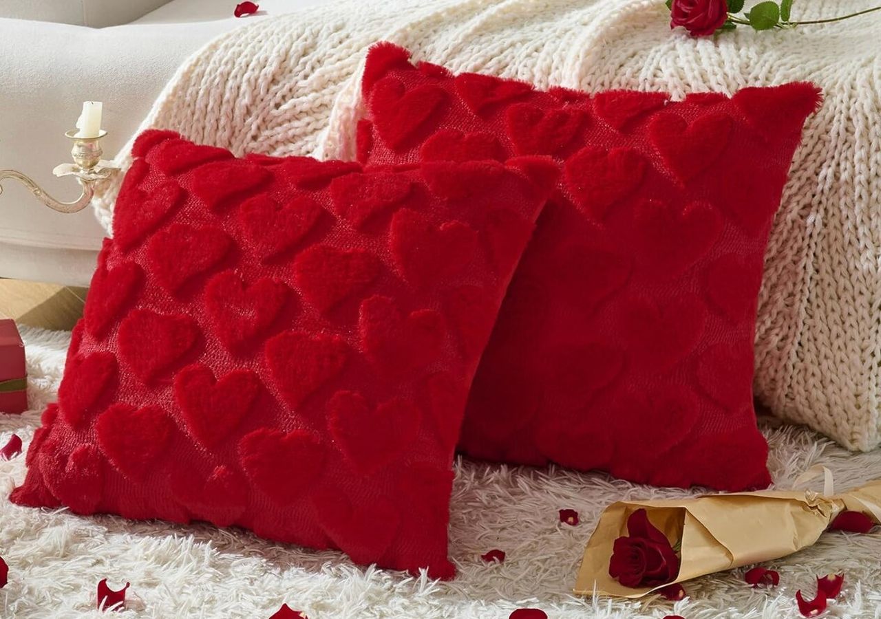 Set of 2 Valentine's Day Pillow Covers