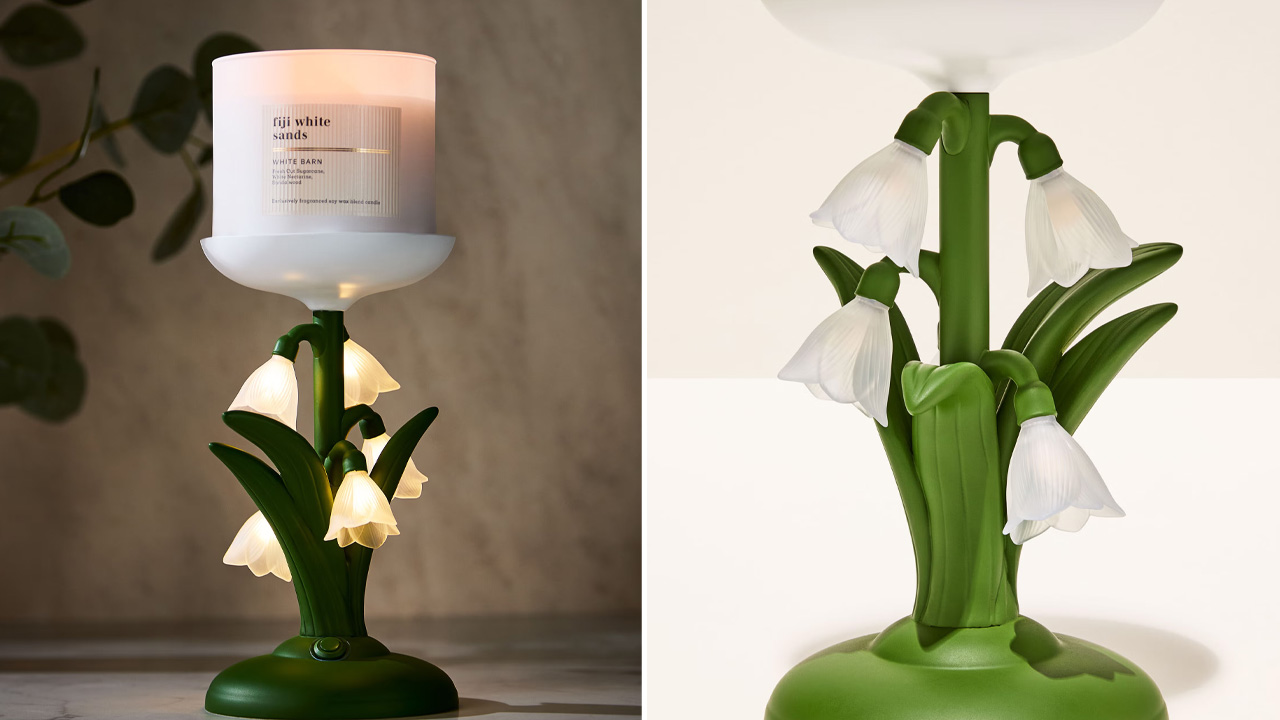 Snowdrop Dream Light Up Pedestal Candle Holder