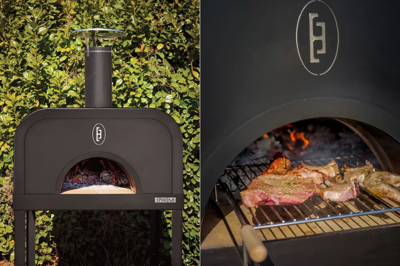 Flambeur 60 Wood-Fired Oven Features a Volcanic Stone Core for High Thermal Inertia