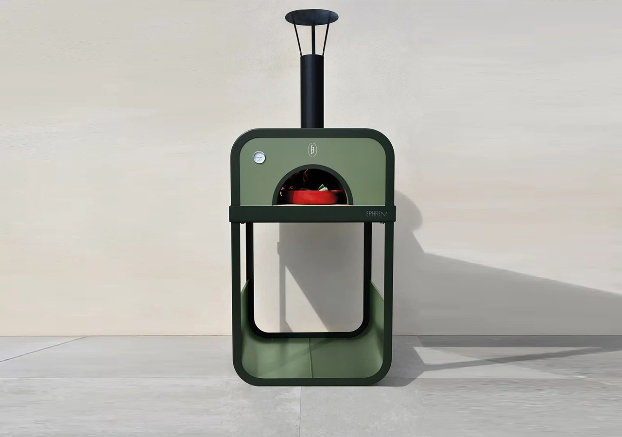 Flambeur 60 Wood-Fired Oven Features a Volcanic Stone Core for High Thermal Inertia