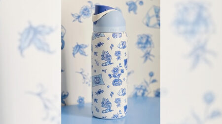 New Owala Water Bottle With Delft Cat Print Will Swoon Feline Lovers Urban Outfitters x Owala new Exclusive Water Bottle
