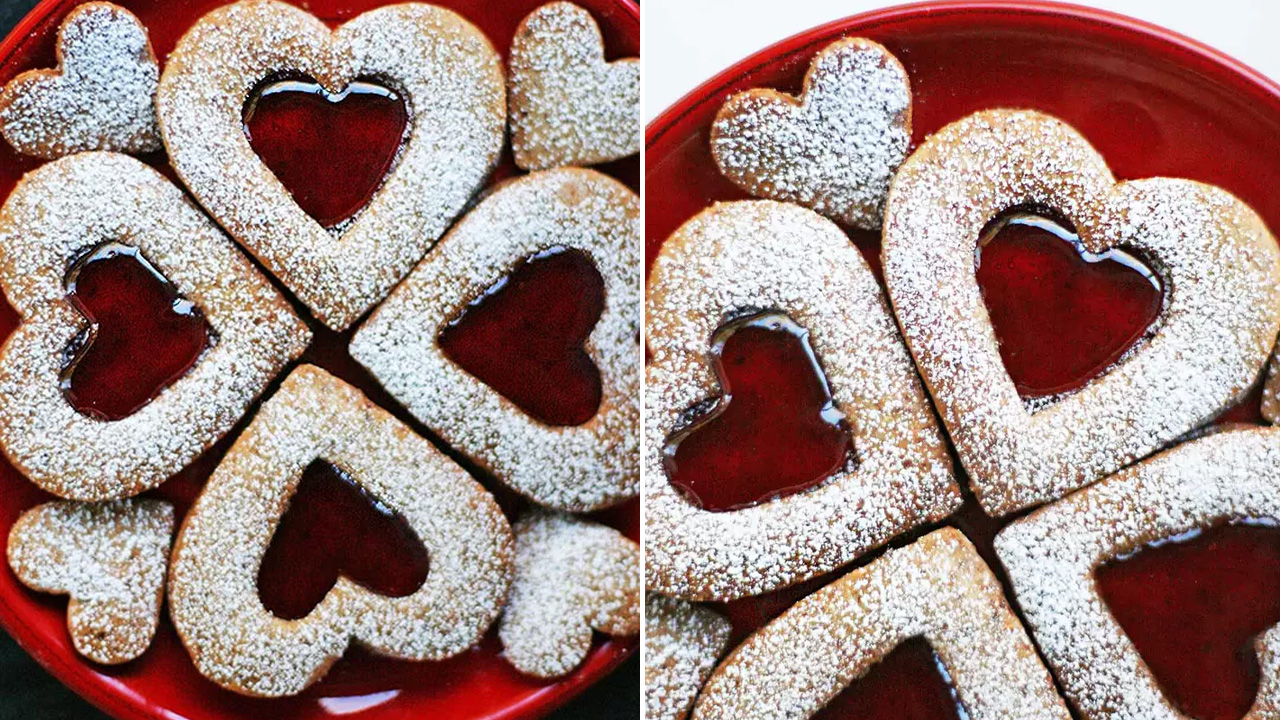 Valentine Linzer Cookies