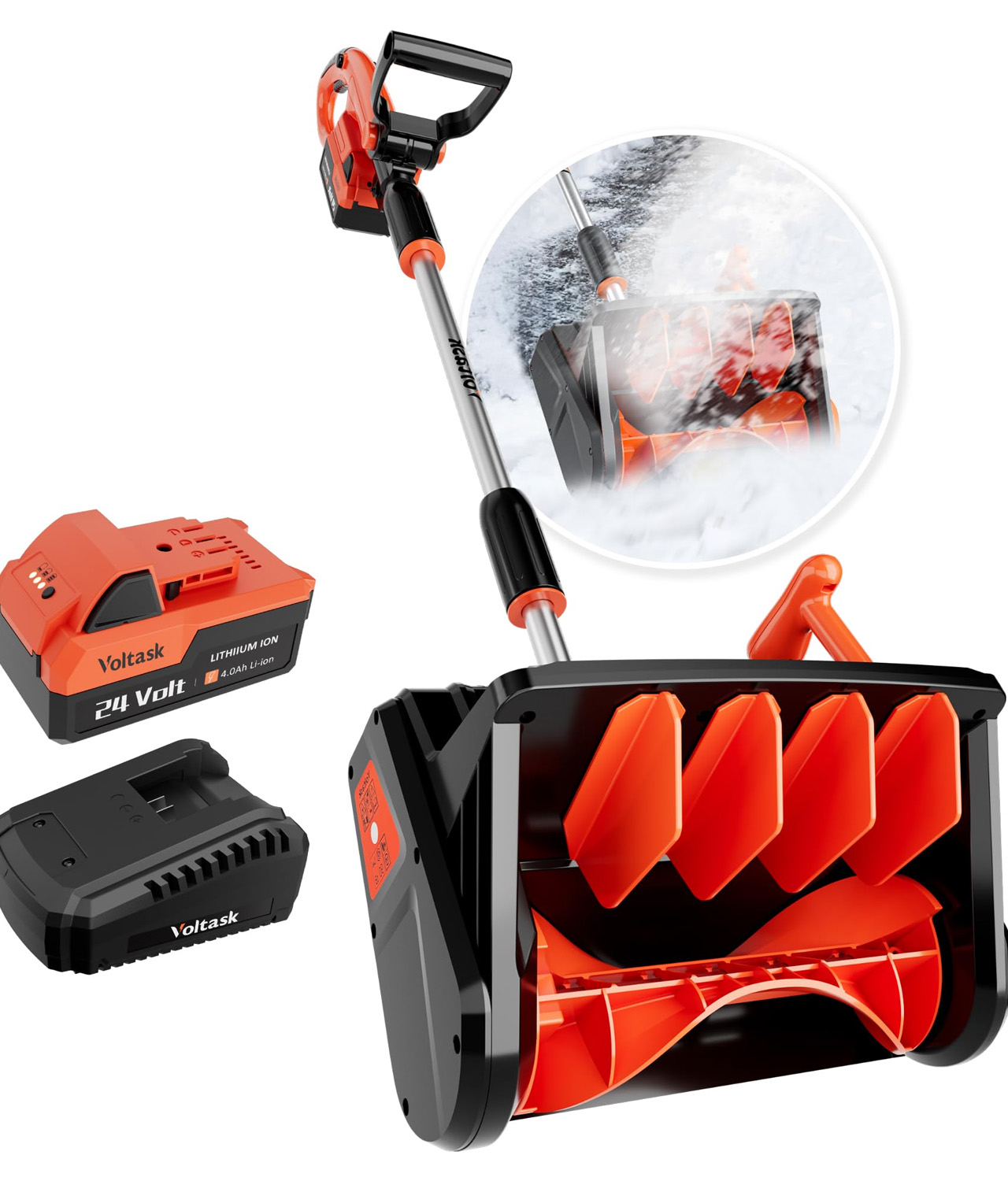 VOLTASK Cordless Snow Shovel