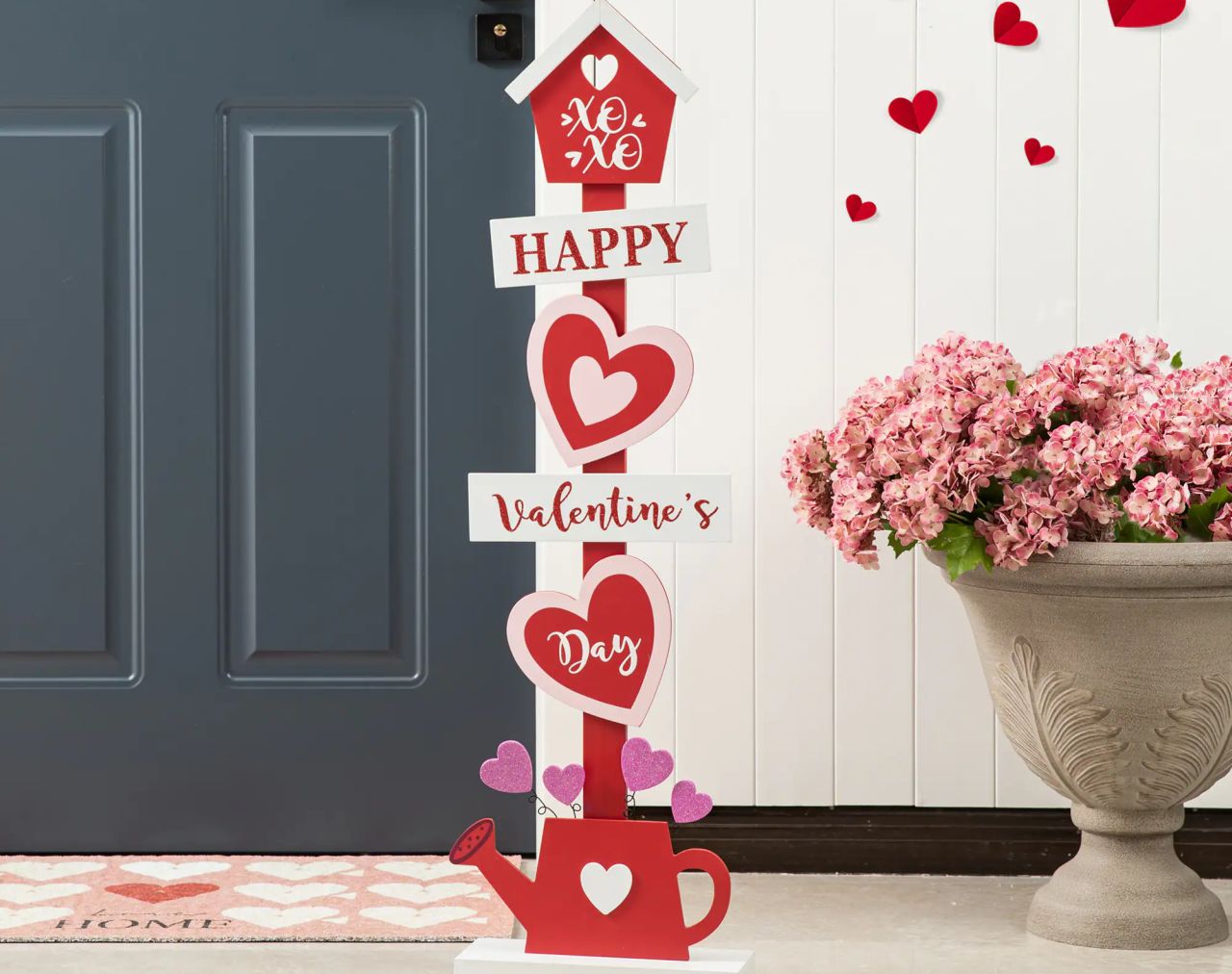 Valentine's Wooden Heart & Love House Porch Décor