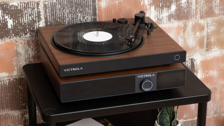 Victrola Soundstage Bluetooth Speaker Graduates Your Turntable Into a Wireless Full Stereo Setup Victrola Soundstage speaker