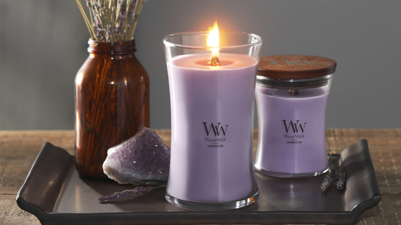 WoodWick Lavender Spa Hourglass Candle