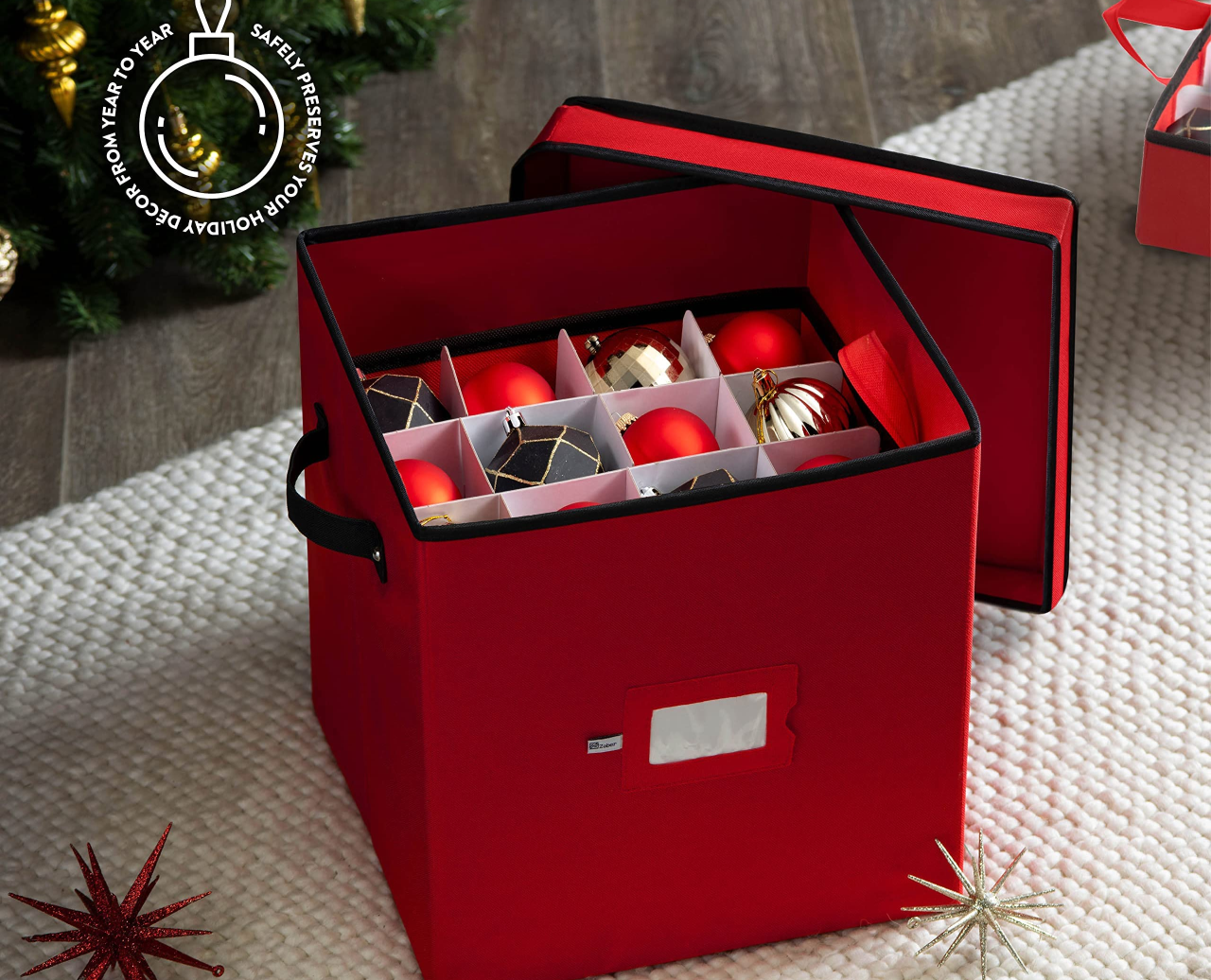 Zober Christmas Ornament Storage Box