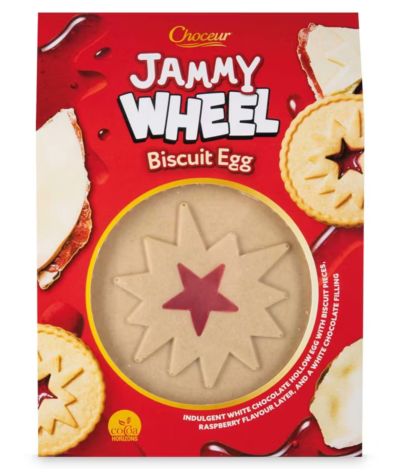 Aldi Choceur Jammy Wheel Biscuit Egg