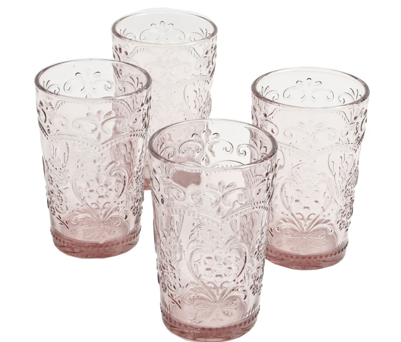 Amelia Pink Glass Tumblers