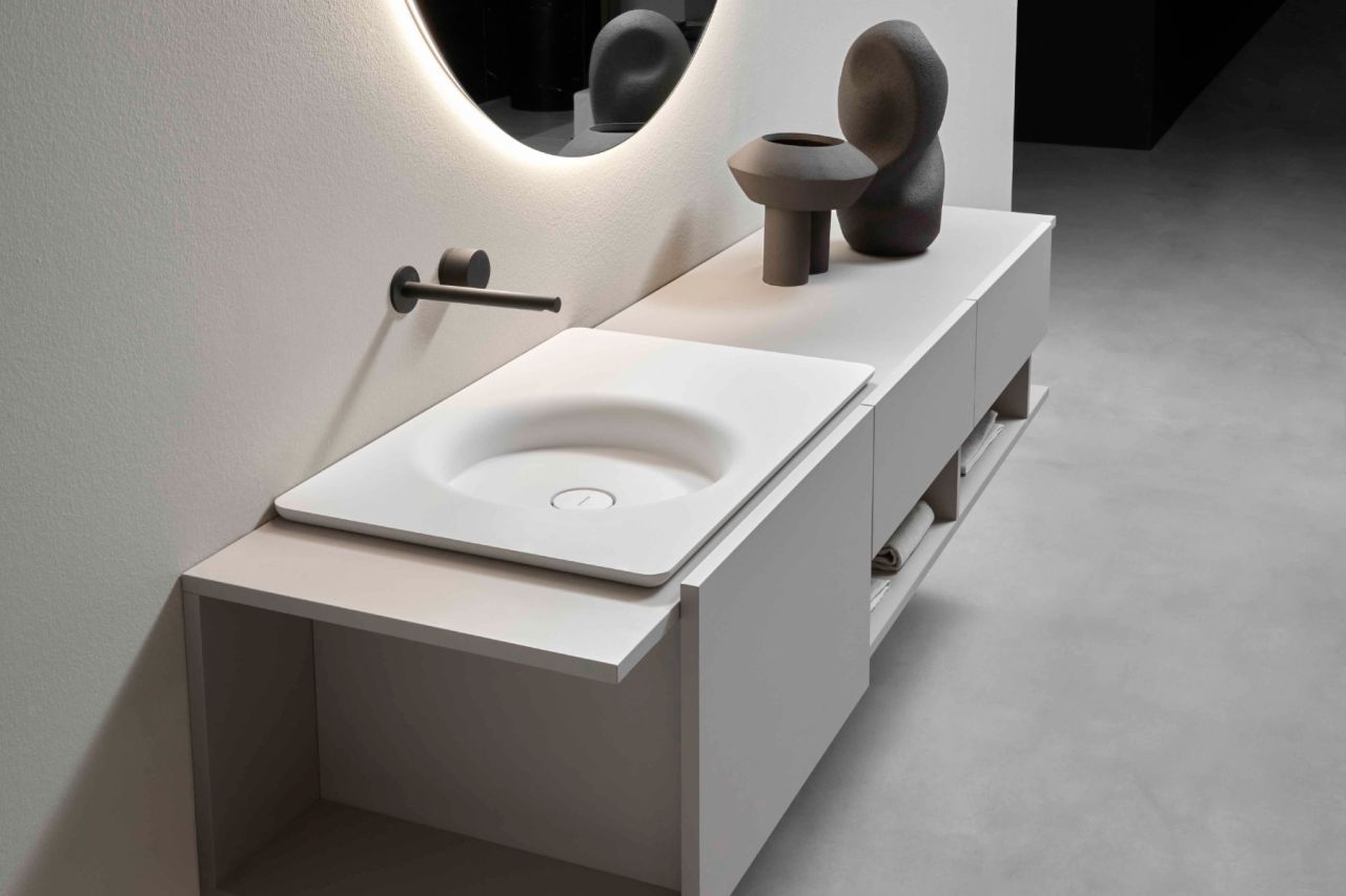 Antoniolupi Expands Nemesis Collection With New Integrated Washbasin Countertop