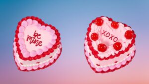 Baskin Robbins heart cakes