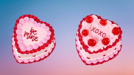 Baskin Robbins heart cakes