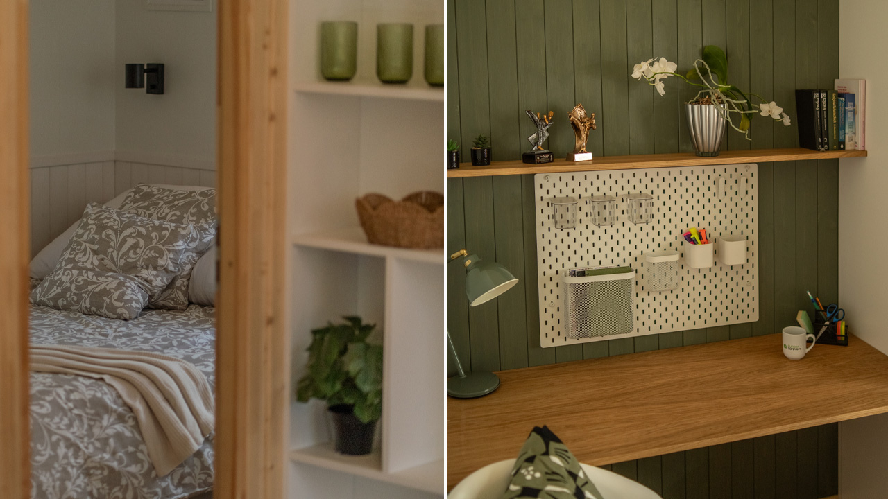 Bedroom of Evergreen Tiny House