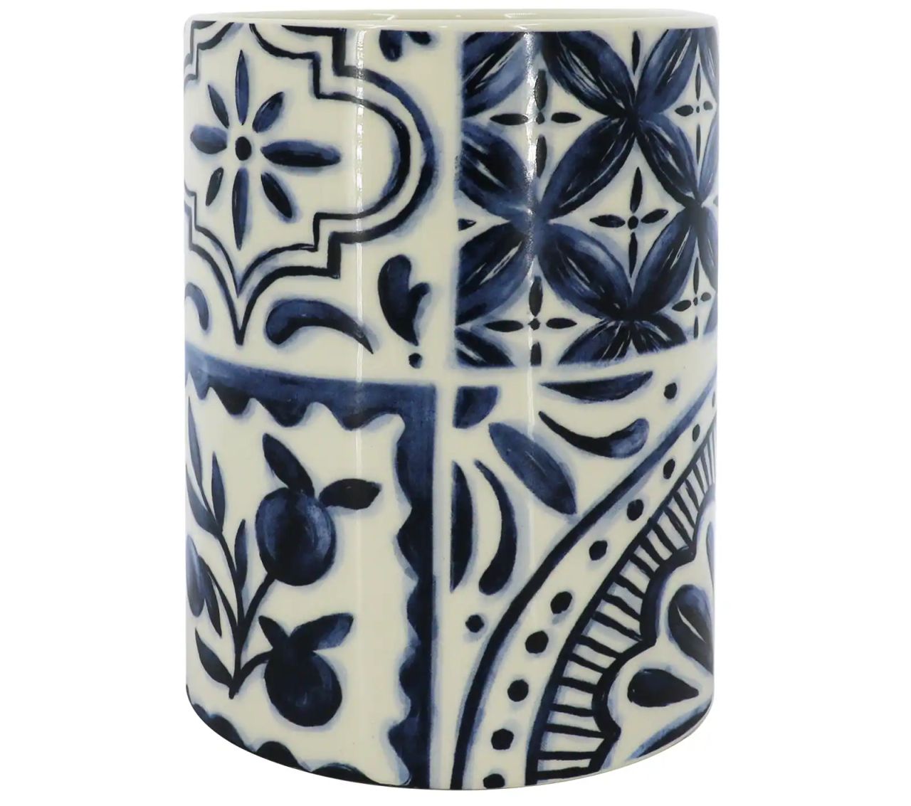Blue Tile Ceramic Utensil Holder