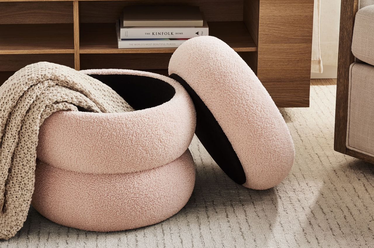 Boucle Cloud Storage Ottoman