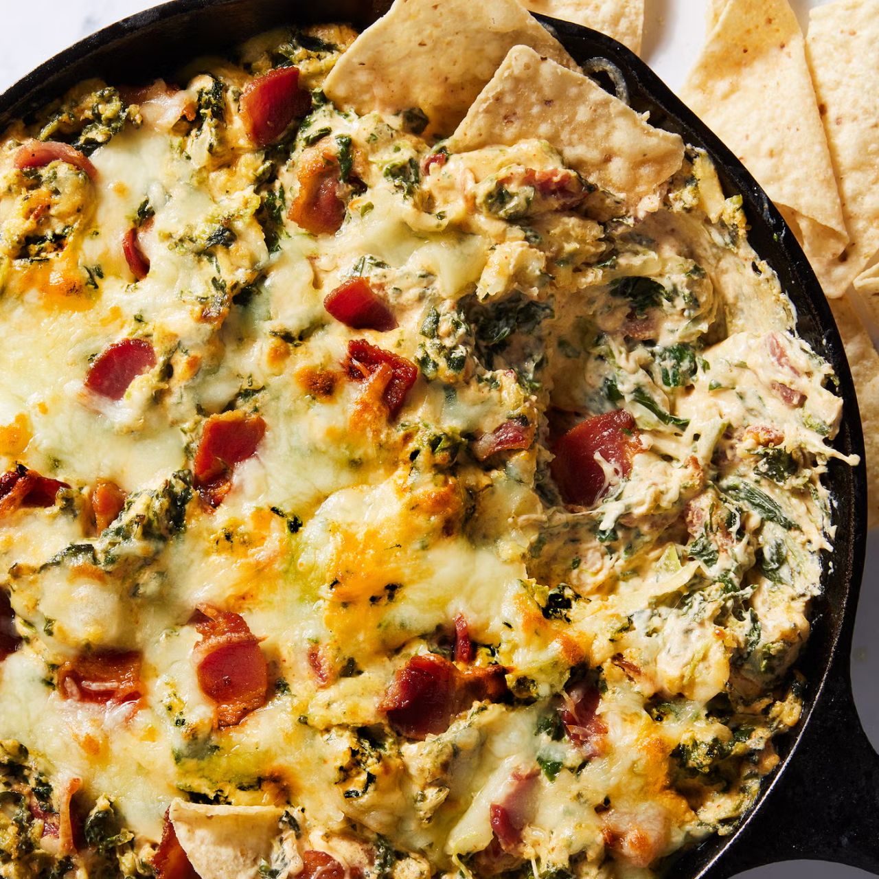 Cheesy Bacon Spinach Dip