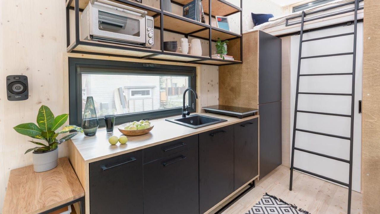 Dark Vader Tiny House - kitchen