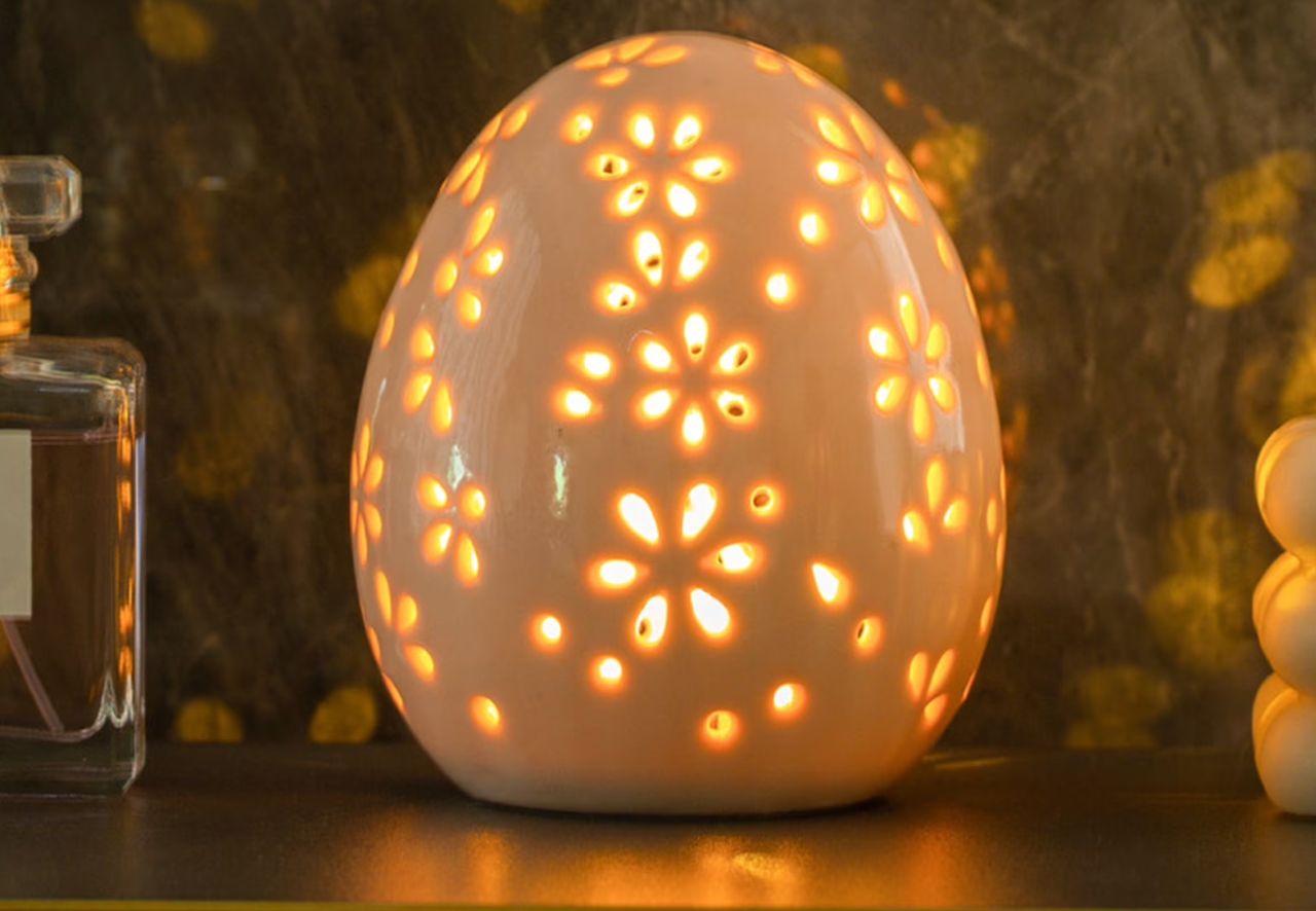 Easter Decor White Egg LED Lights