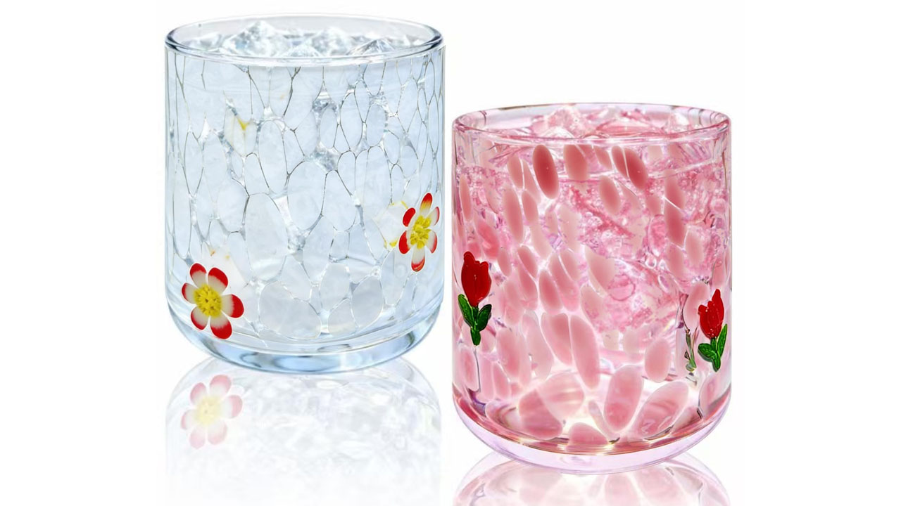 Floral Valentine’s Day Juice Glasses