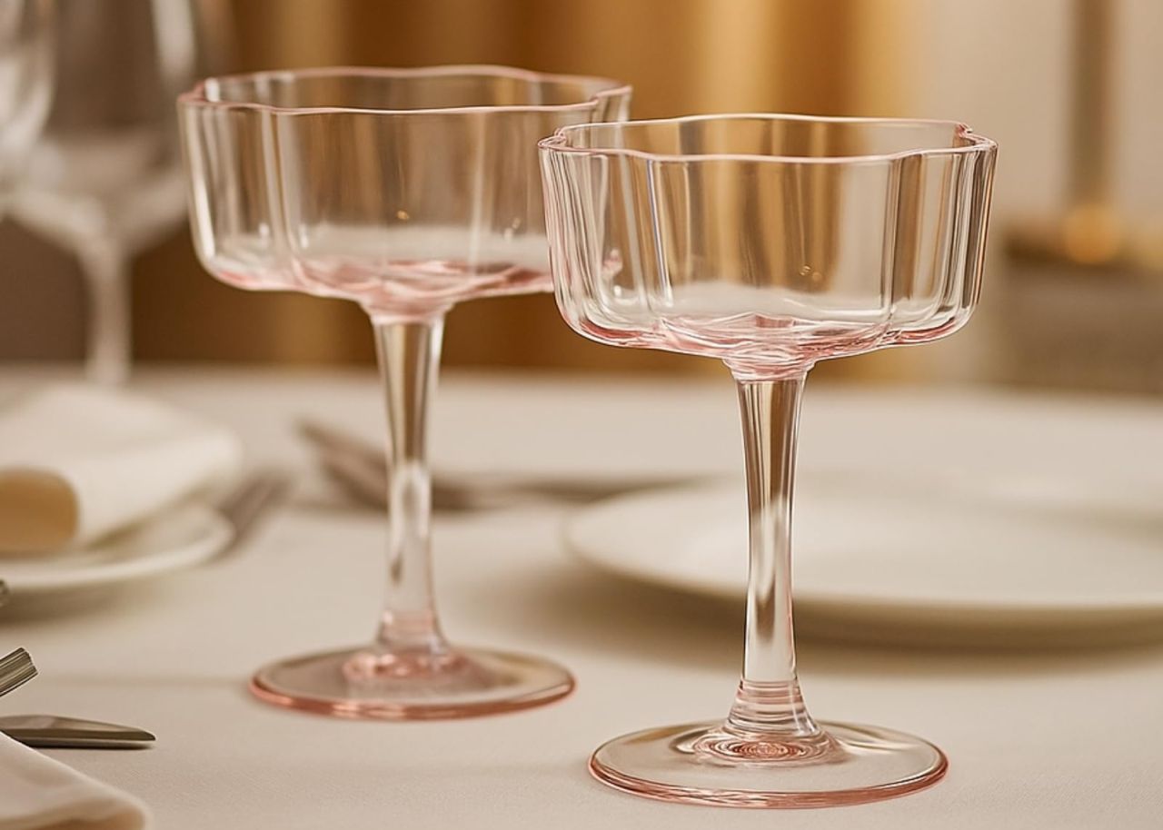 Flower Vintage Wavy Petals Coupes