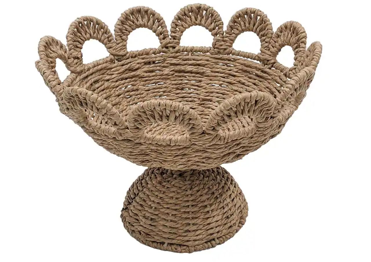 Footed Woven Paper Bowl