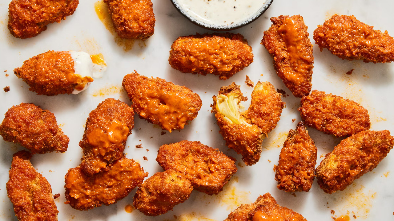 Fried Buffalo Artichoke Hearts