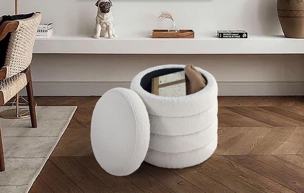 Get Set Style Modern Round Ottoman